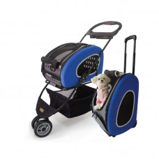 IBIYAYA 5 IN 1 COMBO EVA STROLLER BLUE Cabin size:50cmLx30cmWx34cmH Stroller size:76cmLx47cmWx92cmH