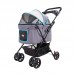 IBIYAYA EASY STROLLING PET BUGGY - SIMPLE GRAY Cabin:50cmLx33cmWx52cmH Stroller:87cmLx49cmWx96cmH 