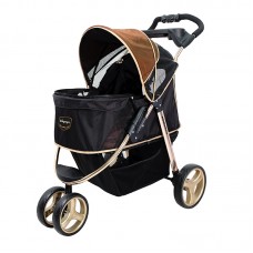 IBIYAYA MONARCH PREMIUM PET JOGGER-LUXURY GOLD Cabin:66cmLx39cmWx53cmH Stroller:96cmLx60cmWx103cmH 