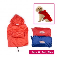 DOGLEMI DOG RAINCOAT SIZE:M - RED, BLUE 1pc/pkt 