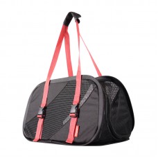 IBIYAYA FOLDABLE PET TRAVEL CARRIER - BLACK RED size:44cmLx26cmWx27cmH 1pc/bag, 20pcs/outer 