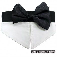 DOGLEMI GENTLEMAN PET TIE SIZE : S NECK : 23-26cm - BLACK AND WHITE 1pc/pkt