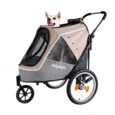 IBIYAYA HAPPY PET TRAILER/JOGGER 2.0-LATTE carriage:70cmLx45cmWx63cmH, stroller:91cmLx62cmWx95cmH 