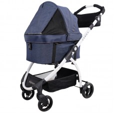 IBIYAYA NEW CLEO TRAVEL SYSTEM PET STROLLER - BLUE JEANS cabin : 54cmLx32cmWx51cmH 1pc/outer