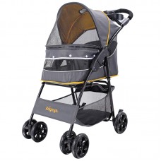 IBIYAYA CLOUD 9 PET STROLLER - MUSTARD YELLOW cabin:57cmLx34cmWx55.5cmH 1pc/outer 