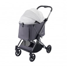 IBIYAYA MAXI DEEP CARRIAGE PET STROLLER - TWIN GRAY 1pc/outer 