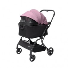 IBIYAYA HUE-GO DETACHABLE PET STROLLER & CAPSULE - DUSTY PINK 1pc/outer 