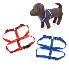 NYLON ADJUSTABLE HARNESS  10mmx10"-14" RED/BLUE 240pcs/outer