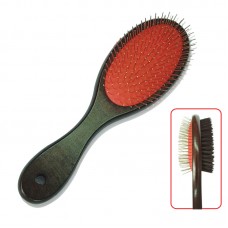 PET BRUSH w/WOODEN HANDLE 9" x 2-3/4" w/WIRE PIN & PVC 120pcs/outer