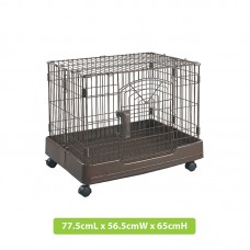 PEPETS DOG CAGE 77.5cmLx56.5cmWx65cmH - COFFE 1pc/outer 