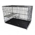 PEPETS - DOG CAGE w/PLATFORM 92cmLx56cmWx65cmH - BLACK 1pc/outer 