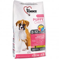 1ST CHOICE PUPPY GROWTH SENSITIVE SKIN & COAT 2.72kg 4bags/outer