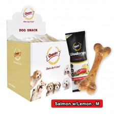 GNAWLERS WISEBONES SALMON w/LEMON - MEDIUM 24pcs/box, 3boxes/outer  