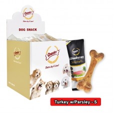GNAWLERS WISEBONES TURKEY w/PARSLEY - SMALL 36pcs/box, 3boxes/outer