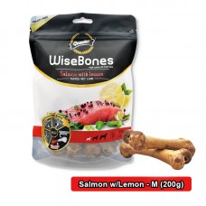 GNAWLERS WISEBONES SALMON w/LEMON - MEDIUM 200g 36pcs/outer 