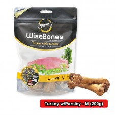 GNAWLERS WISEBONES TURKEY w/PARSLEY - MEDIUM 200g 36pcs/outer