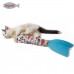 DOGLEMI CAT CUSHION TOY FISH W/NOISE PAPER 1pc/card 