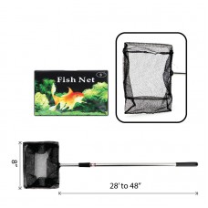 LIYA STAINLESS STEEL EXTENDABLE FISH NET 8"DIA HANDLE 28"-48" 25pcs/outer 