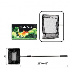 LIYA STAINLESS STEEL EXTENDABLE FISH NET 14"DIA HANDLE 28"-48" 25pcs/outer 