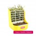 CARNO RABBIT 2 IN 1 FEEDING BOX 17cmLx15cmWx18.5cmH-BLUE, PINK, YELLOW, GREEN 36pcs/outer  