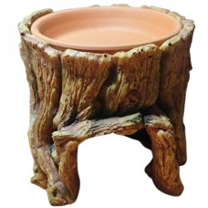 TREE STUMP FEEDING HIDEOUT W/OUT BASE 13cmLx13cmWx12cmH 1pc/box 