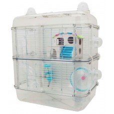 HAMSTER CAGE DOUBLE STOREY 40cmLx32cmWx42cmH 3pcs/outer 