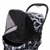 IBIYAYA BLACK PAW PRINT PET STROLLER stroller:100cmLx53cmWx100cmH cabin:55cmLx32cmWx54cmH 1pc/outer 