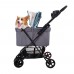 IBIYAYA EASY STROLLING PET BUGGY - SIMPLE GRAY Cabin:50cmLx33cmWx52cmH Stroller:87cmLx49cmWx96cmH 