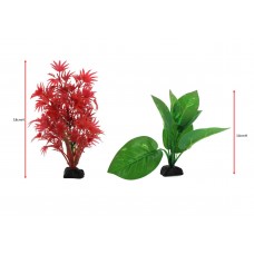 2PCS PLASTIC PLANT 14cmH/18cmH 2pcs/card, 36cards/outer 