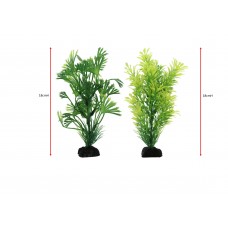 2PCS PLASTIC PLANT 18cmH 2pcs/card, 36cards/outer 