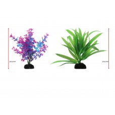 2PCS PLASTIC PLANT 14.5cmH 2pcs/card, 72cards/outer